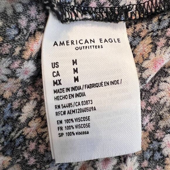 American Eagle Floral Tank Mini Dress Womens Sz. Medium Laced Sides Sundress NWT - Picture 11 of 13